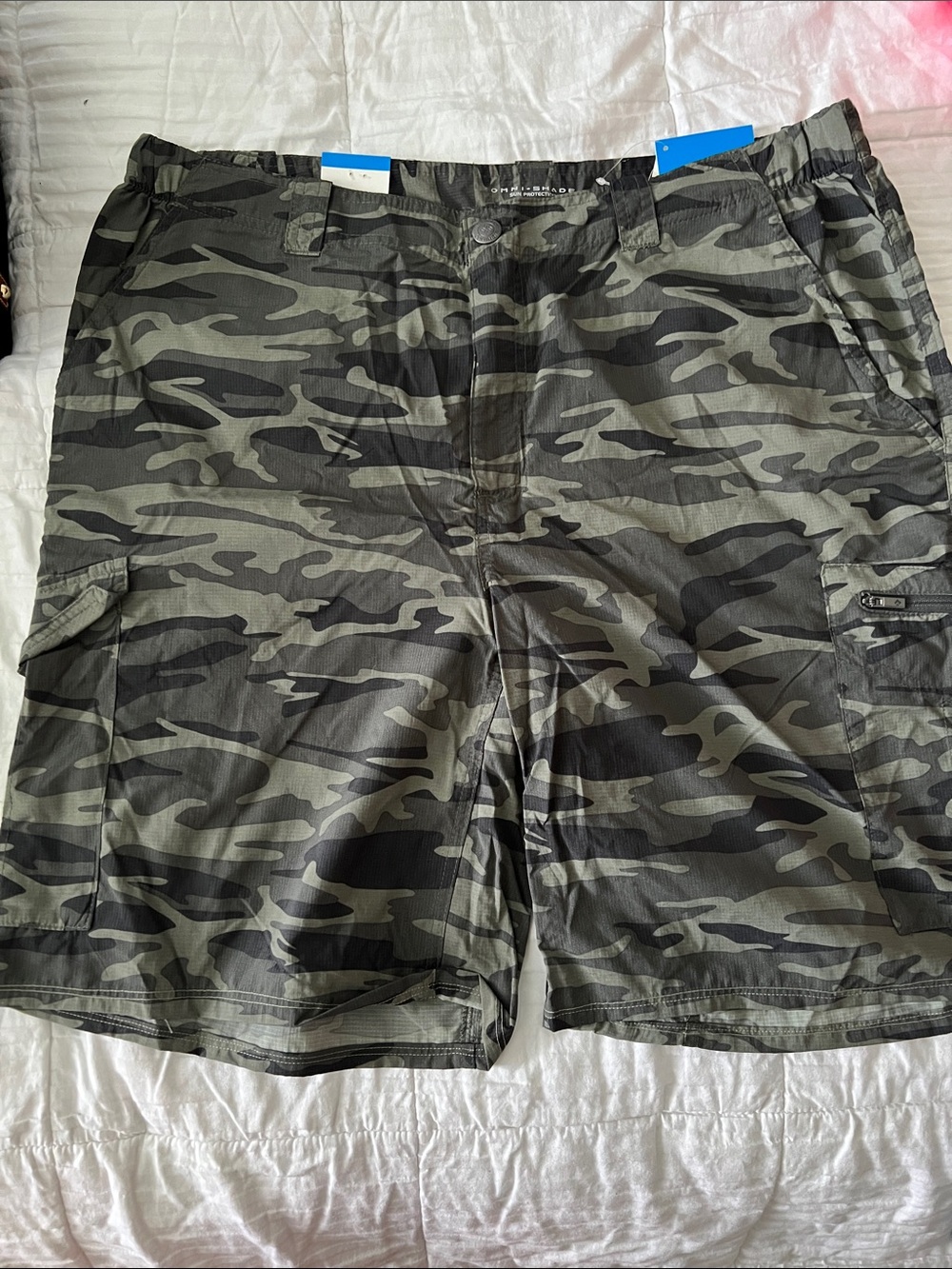 Columbia Omni shade Men's Camouflage Cargo Shorts - Olive Camo